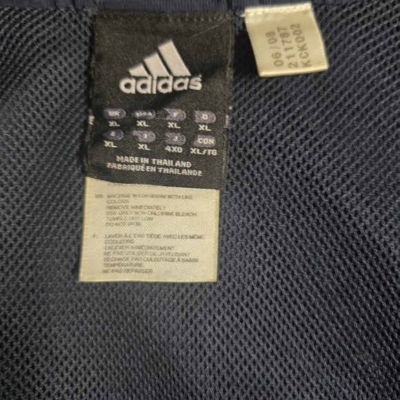 ADIDAS Zip Up The Front Windbreaker Size XL - Picture 6 of 10